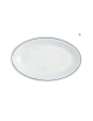 MYTHOS OVAL COUPE PLATTER BLUE LINE- 31CM X 24CM , (PRICE PER PLATTER) 