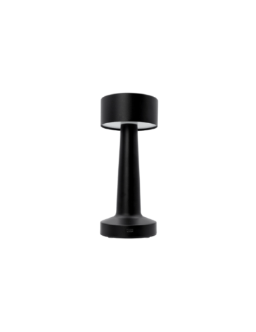 BARBELL SHAPE TABLE LAMP BLACK, (90MM DIAX210MM)