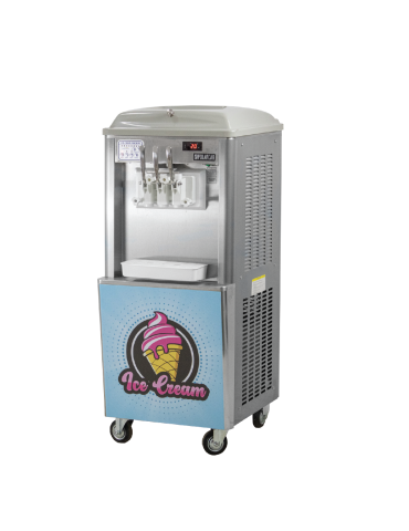 POLARCAB SOFT SERVE MACHINE WITH REFR HOPPER & AIR PUMP - FLOOR STANDING