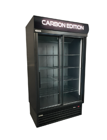 STAYCOLD - CARBON EDITION- DOUBLE SLIDING DOORS- UPRIGHT COOLER 