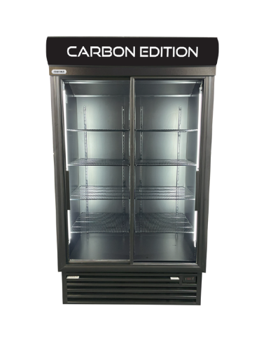 STAYCOLD - CARBON EDITION- DOUBLE SLIDING DOORS- UPRIGHT COOLER 