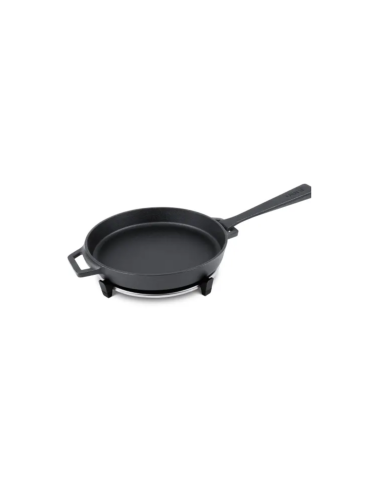 Ooni Cast Iron Skillet Pan with Stainless Steel Trivet Base