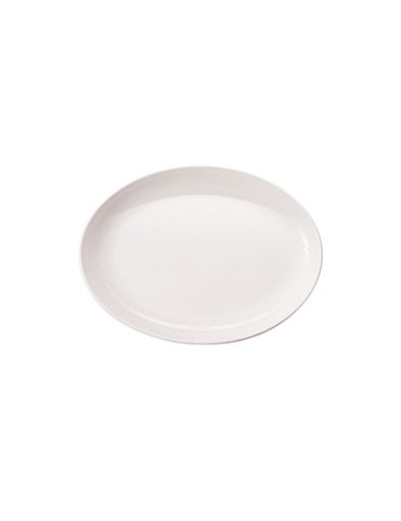 LUCERNE - NEW BONE - WHITE - OVAL COUPE PLATE - 38CM (6 Pack)