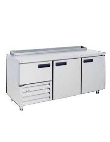 JUST FRIDGE PIZZATOP UNDER BAR 3.5 STEEL DOORS-TAKES 14 X 1/6 INSERTS + LIDS  (NOT INCLUDED)  2380 x 750 x 900mm