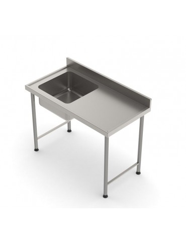 ANOX SINGLE BOWL PREPERATION SINK FORGED BOWLS -0.9MM (1100X650X900MM) MILD STEEL LEGS (7-10 DAYS LEAD TIME)