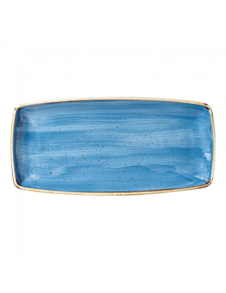 STONECAST - CORNFLOWER BLUE - OBLONG PLATE - 29.5CM X 15CM (PACK OF 6)