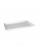 WHITE WITH BLUE LINE RECTANGULAR TRAY - 22CM X 14CM (Pack of 1)