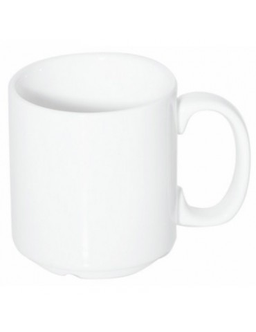 PRIMA - WHITE - STACKING MUG - 28CL (PACK OF 12)