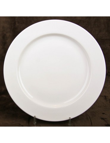 OLIVE - WHITE - ROUND RIM PLATE - 16.5CM (Pack of 12)