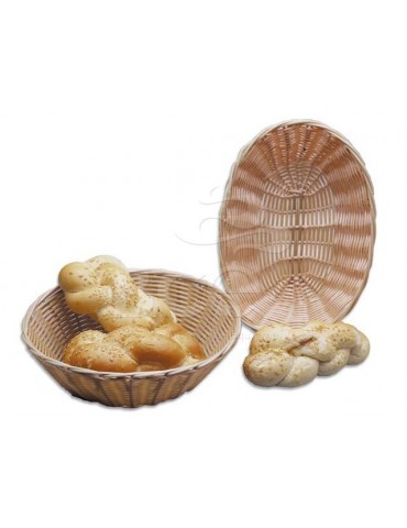 BREAD BASKET WOVEN PLASTIC OBLONG - 230 x 100 x 45mm (PACK OF 12)