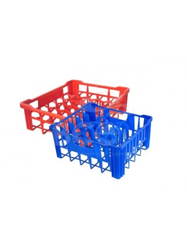 GLASS CRATE LARGE - 30 GLASSES (BLUE) 475MM X 400MM X 205MM