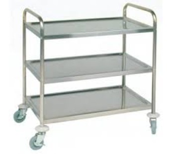 TEA TROLLEY  3 TIER STAINLESS STEEL  (9...